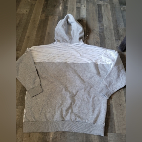 Adidas X Stella Mccarthy mesh cut out oversized hoody size medium functional zip - Picture 4 of 8
